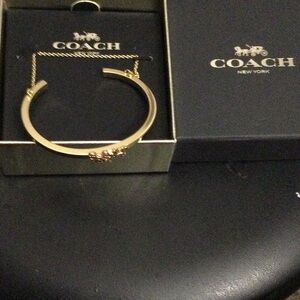 Coach Gold Tone Cuff Bracelet